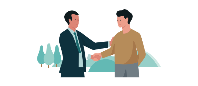 men shaking hands