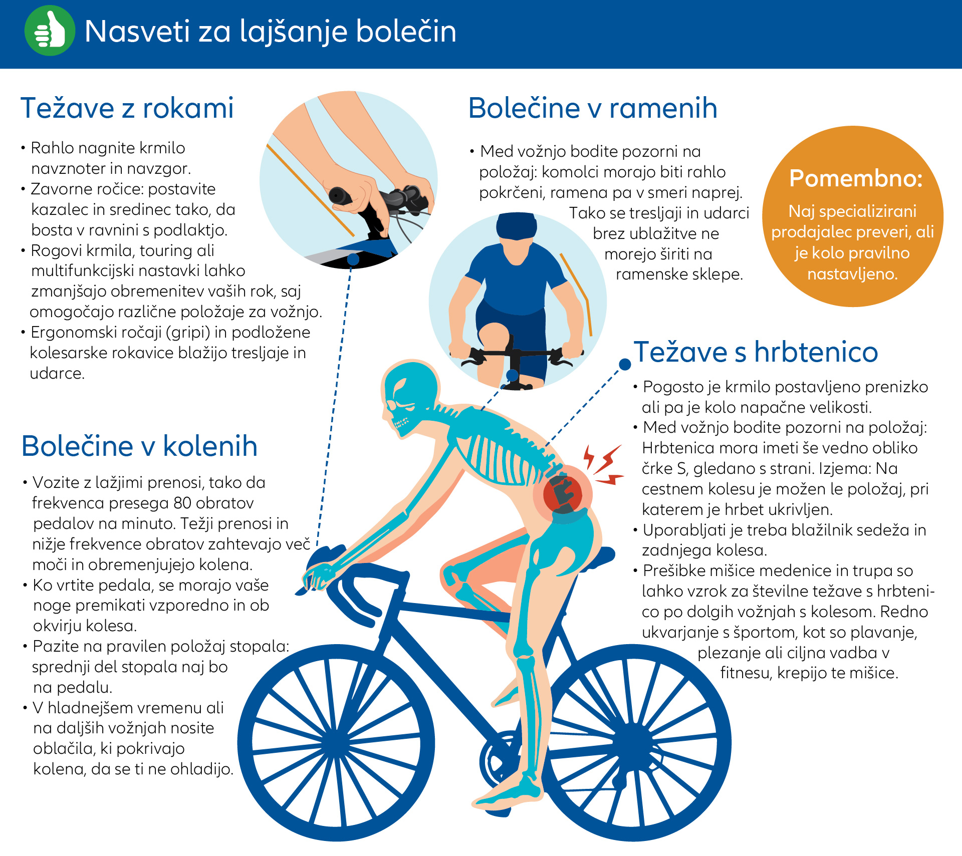 Kolesarjenje brez bolecin