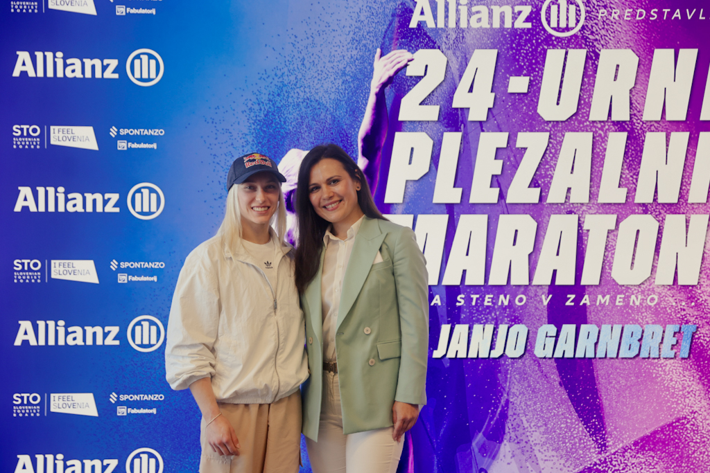 Janja Garnbret in Marijana Jakovac, predsednica uprave Allianz Hrvatska, d.d.